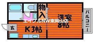 アンダンテ東岡山A棟の物件間取画像